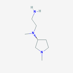 molecular formula C8H19N3 B3235536 (R)-N1-Methyl-N1-(1-methylpyrrolidin-3-yl)ethane-1,2-diamine CAS No. 1354019-29-6