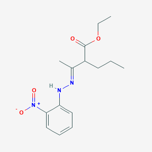 molecular formula C15H21N3O4 B323555 ethyl 2-(N-{2-nitrophenyl}ethanehydrazonoyl)pentanoate 