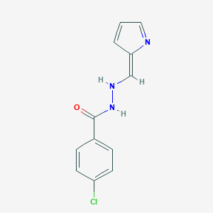 molecular formula C12H10ClN3O B323557 4-chloro-N'-[(E)-pyrrol-2-ylidenemethyl]benzohydrazide 
