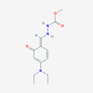 methyl N-[[(E)-[4-(diethylamino)-6-oxocyclohexa-2,4-dien-1-ylidene]methyl]amino]carbamate