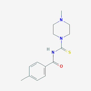 molecular formula C14H19N3OS B323560 4-methyl-N-[(4-methyl-1-piperazinyl)carbothioyl]benzamide 