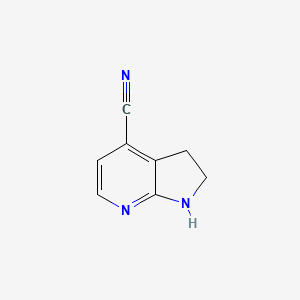 B3235622 1H-Pyrrolo[2,3-b]pyridine-4-carbonitrile, 2,3-dihydro- CAS No. 1354454-97-9