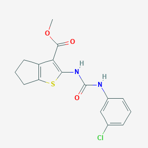 molecular formula C16H15ClN2O3S B323563 methyl 2-{[(3-chloroanilino)carbonyl]amino}-5,6-dihydro-4H-cyclopenta[b]thiophene-3-carboxylate 