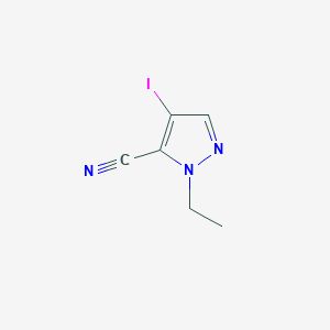 molecular formula C6H6IN3 B3235657 1-ethyl-4-iodo-1H-pyrazole-5-carbonitrile CAS No. 1354704-03-2
