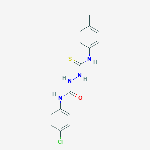 molecular formula C15H15ClN4OS B323566 N-(4-chlorophenyl)-2-(4-toluidinocarbothioyl)hydrazinecarboxamide 