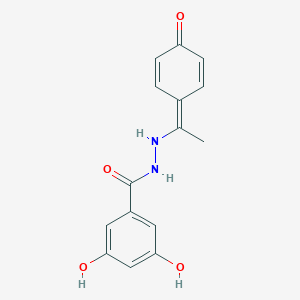 molecular formula C15H14N2O4 B323569 3,5-dihydroxy-N'-[1-(4-oxocyclohexa-2,5-dien-1-ylidene)ethyl]benzohydrazide 