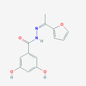 molecular formula C13H12N2O4 B323573 N'-[1-(2-furyl)ethylidene]-3,5-dihydroxybenzohydrazide 