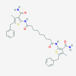 molecular formula C35H40N4O4S2 B323574 N,N'-bis(5-benzyl-3-carbamoyl-4-methylthiophen-2-yl)nonanediamide 