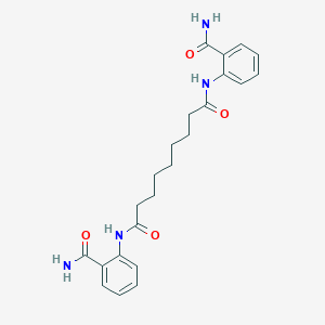 molecular formula C23H28N4O4 B323577 N,N'-bis(2-carbamoylphenyl)nonanediamide 