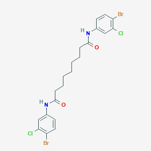 molecular formula C21H22Br2Cl2N2O2 B323579 N,N'-bis(4-bromo-3-chlorophenyl)nonanediamide 