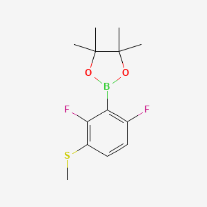 molecular formula C13H17BF2O2S B3235795 2,6-Difluoro-3-(methylthio)phenylboronic acid pinacol ester CAS No. 1355011-72-1