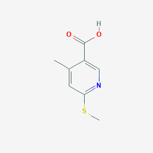 molecular formula C8H9NO2S B3235798 4-甲基-6-甲硫基-烟酸 CAS No. 1355177-67-1