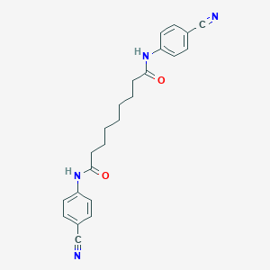 molecular formula C23H24N4O2 B323581 N,N'-bis(4-cyanophenyl)nonanediamide 