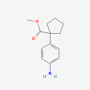 molecular formula C13H17NO2 B3235820 Methyl 1-(4-aminophenyl)cyclopentane-1-carboxylate CAS No. 135569-20-9