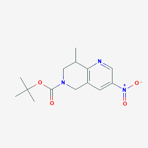 tert-butyl 8-methyl-3-nitro-7,8-dihydro-1,6-naphthyridine-6(5H)-carboxylate