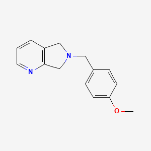 molecular formula C15H16N2O B3235844 6-(4-methoxybenzyl)-6,7-dihydro-5H-pyrrolo[3,4-b]pyridine CAS No. 1356109-96-0