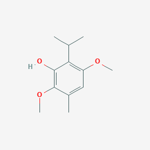 molecular formula C12H18O3 B3235860 Phenol, 2,5-dimethoxy-3-methyl-6-(1-methylethyl)- CAS No. 135626-48-1