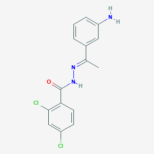 molecular formula C15H13Cl2N3O B323589 N'-[1-(3-aminophenyl)ethylidene]-2,4-dichlorobenzohydrazide 