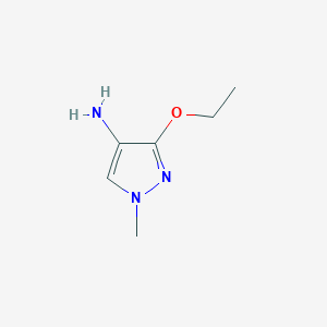 molecular formula C6H11N3O B3235890 3-ethoxy-1-methyl-1H-pyrazol-4-amine CAS No. 1356543-43-5
