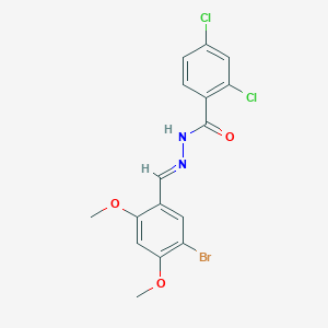 molecular formula C16H13BrCl2N2O3 B323590 N'-(5-bromo-2,4-dimethoxybenzylidene)-2,4-dichlorobenzohydrazide 