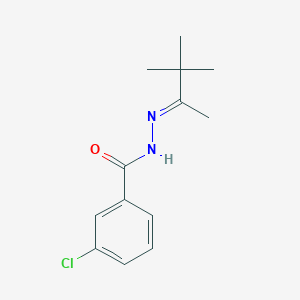 molecular formula C13H17ClN2O B323591 3-chloro-N'-(1,2,2-trimethylpropylidene)benzohydrazide 