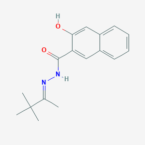 molecular formula C17H20N2O2 B323592 3-hydroxy-N'-(1,2,2-trimethylpropylidene)-2-naphthohydrazide 