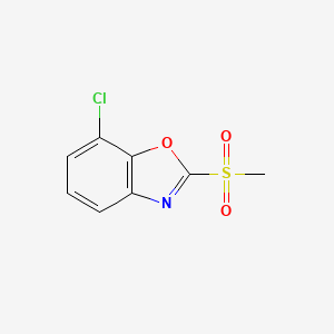 molecular formula C8H6ClNO3S B3235926 7-Chloro-2-methanesulfonyl-benzooxazole CAS No. 1357352-69-2