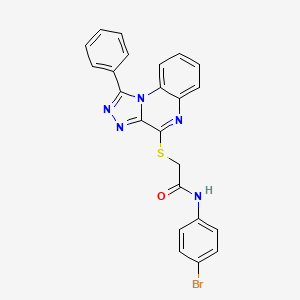 molecular formula C23H16BrN5OS B3235976 N-(4-bromophenyl)-2-[(1-phenyl[1,2,4]triazolo[4,3-a]quinoxalin-4-yl)thio]acetamide CAS No. 1358351-57-1