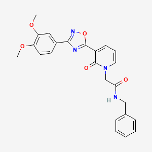 N-benzyl-2-(3-(3-(3,4-dimethoxyphenyl)-1,2,4-oxadiazol-5-yl)-2-oxopyridin-1(2H)-yl)acetamide