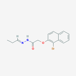 molecular formula C15H15BrN2O2 B323601 2-[(1-bromo-2-naphthyl)oxy]-N'-propylideneacetohydrazide 