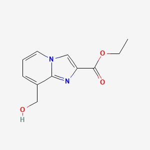 molecular formula C11H12N2O3 B3236029 Ethyl 8-(hydroxymethyl)imidazo[1,2-a]pyridine-2-carboxylate CAS No. 135995-38-9