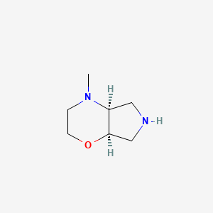 molecular formula C7H14N2O B3236041 (4aS,7aR)-4-Methyloctahydropyrrolo[3,4-b][1,4]oxazine CAS No. 1360534-98-0