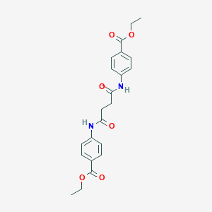 molecular formula C22H24N2O6 B323605 Ethyl 4-({4-[4-(ethoxycarbonyl)anilino]-4-oxobutanoyl}amino)benzoate 