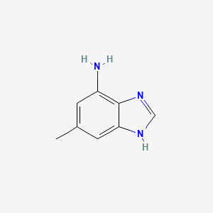 molecular formula C8H9N3 B3236063 5-Methyl-1H-1,3-benzodiazol-7-amine CAS No. 1360962-04-4