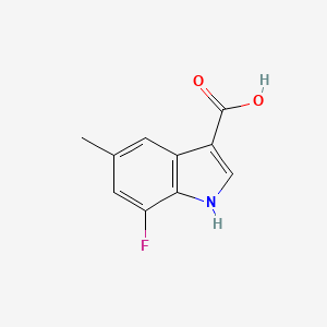 molecular formula C10H8FNO2 B3236068 1H-Indole-3-carboxylic acid, 7-fluoro-5-methyl- CAS No. 1360962-70-4