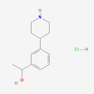 molecular formula C13H20ClNO B3236083 1-(3-Piperidin-4-ylphenyl)ethanol;hydrochloride CAS No. 1361316-20-2