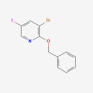 molecular formula C12H9BrINO B3236099 2-(Benzyloxy)-3-bromo-5-iodopyridine CAS No. 1361342-88-2