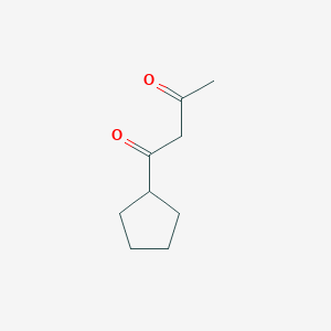 molecular formula C9H14O2 B3236106 1,3-Butanedione, 1-cyclopentyl- CAS No. 136146-66-2