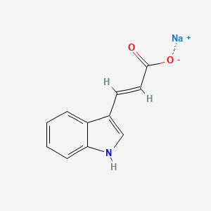 molecular formula C11H8NNaO2 B3236108 Sodium 3-(1H-indol-3-yl)acrylate CAS No. 13615-46-8