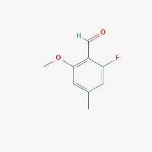 molecular formula C9H9FO2 B3236123 2-Fluoro-6-methoxy-4-methylbenzaldehyde CAS No. 1362295-77-9