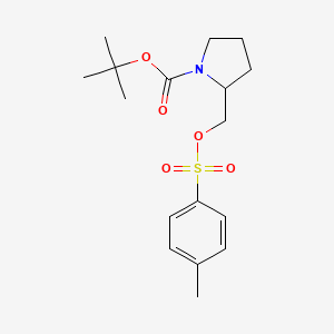 molecular formula C17H25NO5S B3236135 2-(Toluene-4-sulfonyloxymethyl)-pyrrolidine-1-carboxylic acid tert-butyl ester CAS No. 136235-11-5