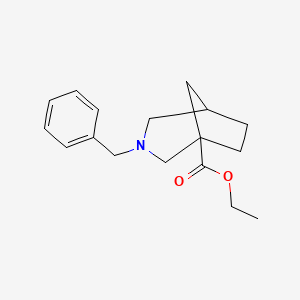molecular formula C17H23NO2 B3236149 Ethyl 3-benzyl-3-azabicyclo[3.2.1]octane-1-carboxylate CAS No. 1363210-42-7