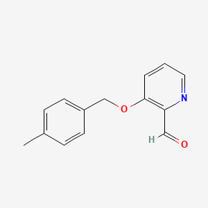 molecular formula C14H13NO2 B3236183 3-((4-Methylbenzyl)oxy)picolinaldehyde CAS No. 136423-86-4
