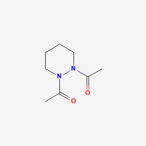 molecular formula C8H14N2O2 B3236191 1-(2-Acetyldiazinan-1-yl)ethanone CAS No. 13645-30-2