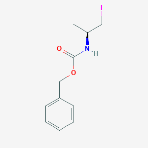 molecular formula C11H14INO2 B3236196 (S)-(2-Iodo-1-methyl-ethyl)-carbamic acid benzyl ester CAS No. 136464-11-4