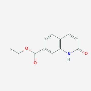 molecular formula C12H11NO3 B3236197 Ethyl 2-oxo-1,2-dihydroquinoline-7-carboxylate CAS No. 136472-36-1