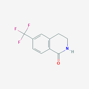 molecular formula C10H8F3NO B3236224 6-(Trifluoromethyl)-3,4-dihydroisoquinolin-1(2H)-one CAS No. 1365760-11-7