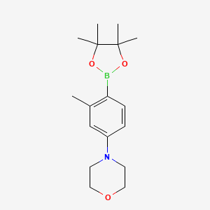 molecular formula C17H26BNO3 B3236274 4-(3-Methyl-4-(4,4,5,5-tetramethyl-1,3,2-dioxaborolan-2-yl)phenyl)morpholine CAS No. 1366131-54-5