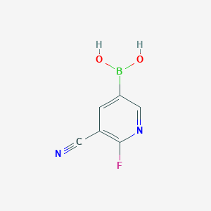 molecular formula C6H4BFN2O2 B3236298 5-Cyano-6-fluoropyridin-3-ylboronic acid CAS No. 1366482-42-9