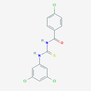 molecular formula C14H9Cl3N2OS B323630 4-chloro-N-[(3,5-dichlorophenyl)carbamothioyl]benzamide 